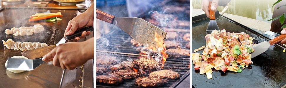 Набір лопаток для гриля MAIKEHIGH: професійний інструмент для BBQ, тепаньякі та кемпінгу (9 шт.)