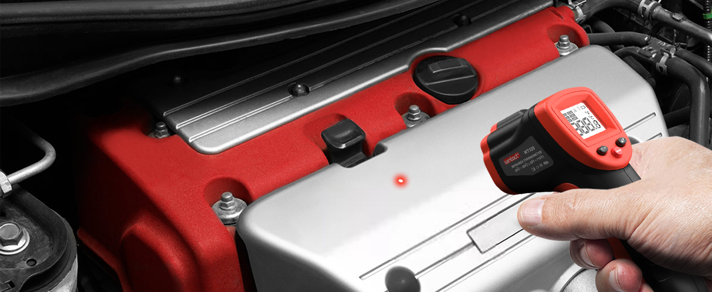 Інфрачервоний термометр Wintact -50℃ - 590℃, цифровий, безконтактний, для кухні та піци, WT320