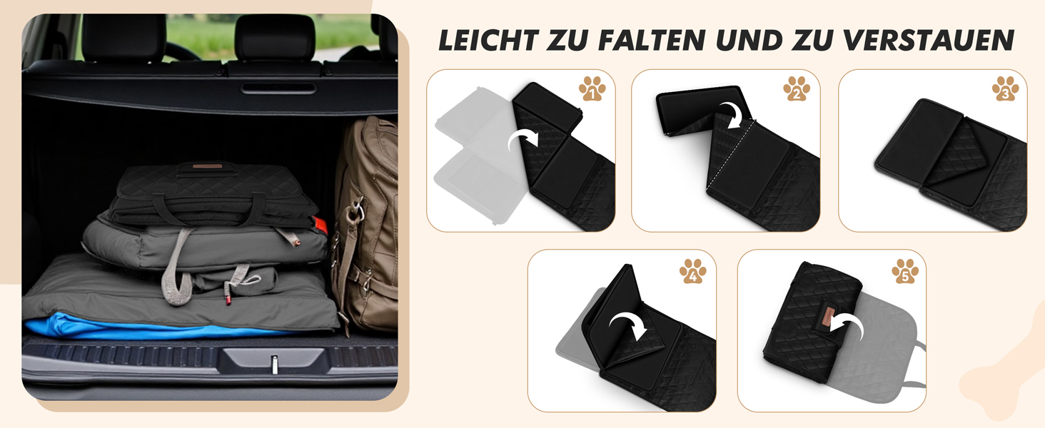 Автокрісло для собак - стабільне, водонепроникне, з підсиленими стінками та ременями безпеки, чорне