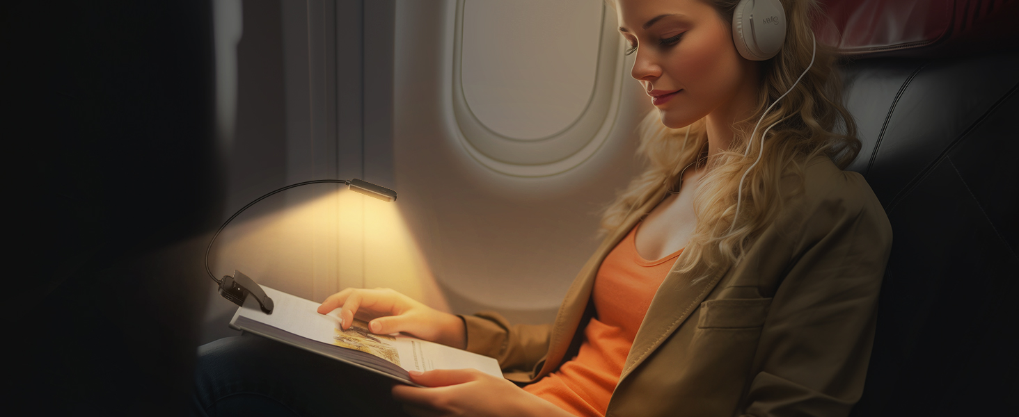 LED лампа для читання з кліпсою, захист очей, 6 LED, 3 режими яскравості (теплий/холодний/білий), USB перезарядна, 360° регульована, для читання, ліжка, офісу, подорожей, чорна