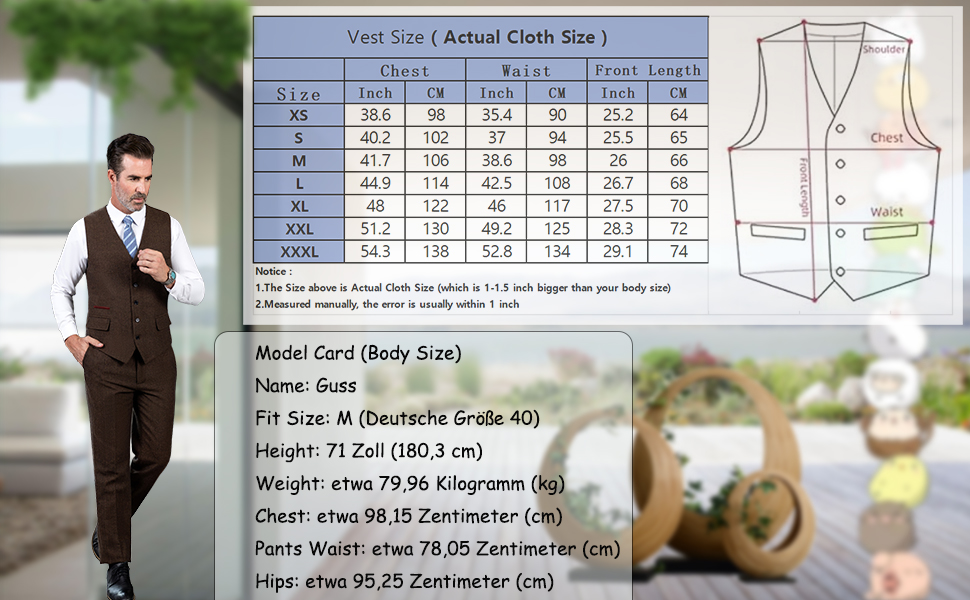 Жилет чоловічий SOLOVEDRESS вовняний, формальний, Regular Fit, для весілля, для наречених та гостей, коричневий