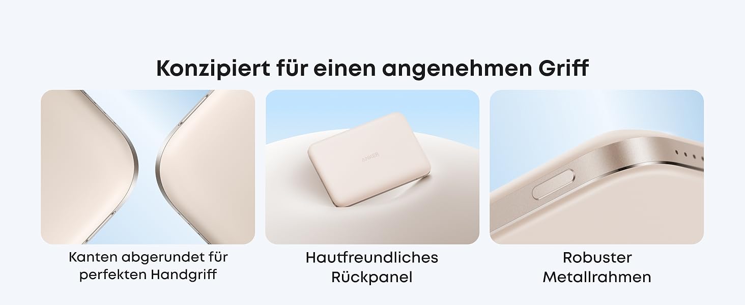 Powerbank Anker Nano: 5000mAh, Qi2, 15W, MagSafe, Золотий