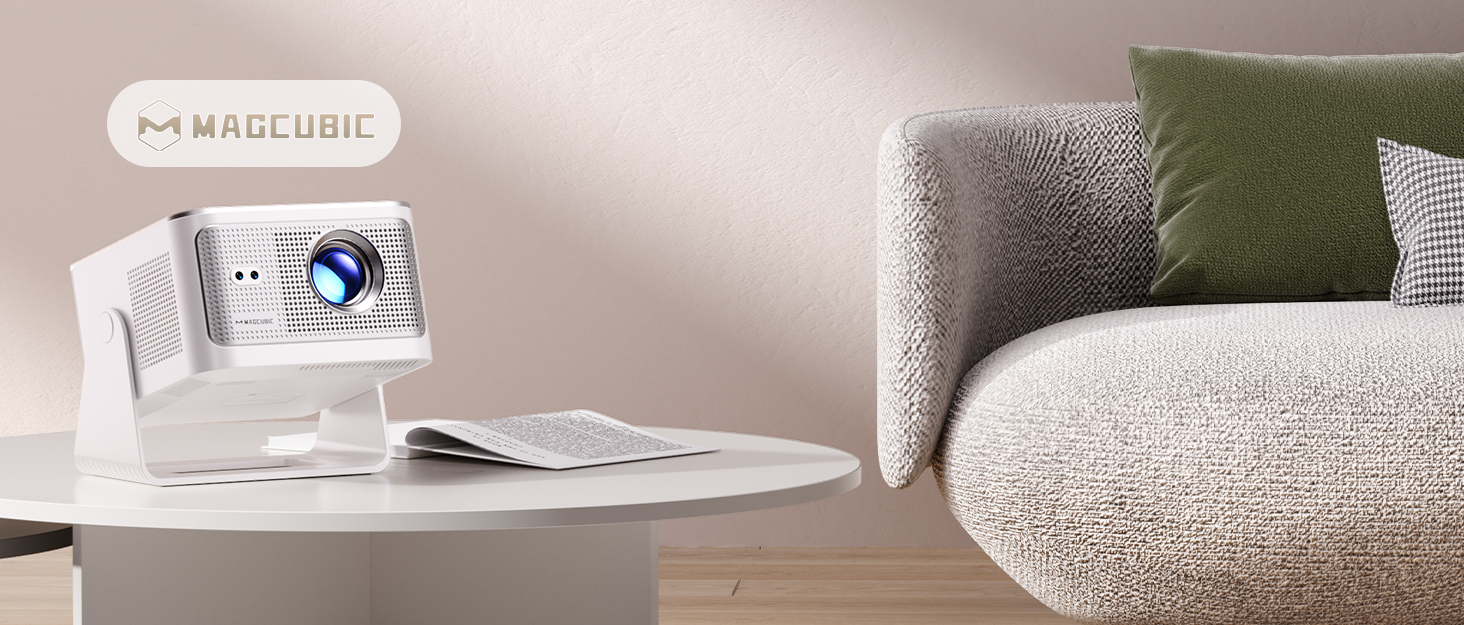 Magcubic Mini Beamer 4K/8K: Портативний проєктор з Android 14, WiFi 6, Bluetooth 5.4, автофокусом та 12W динаміком. Модель HY350MAX