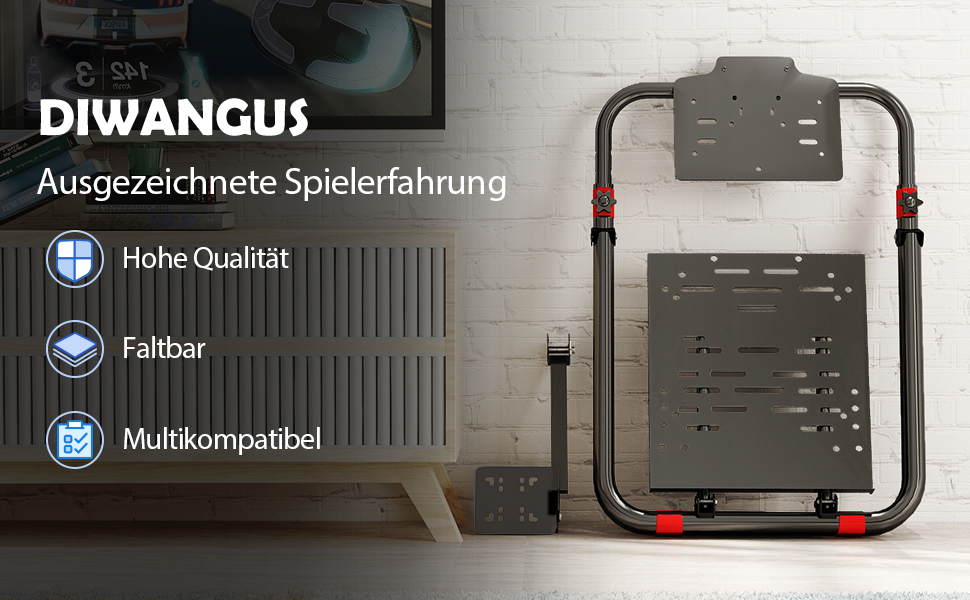 Стійка для керма DIWANGUS: сумісна з Logitech G923, G920, G29, G27, G25 та Thrustmaster T248X, T248, T300Rs, TX, T150 (PS4, PS5, Xbox 360, Xbox)