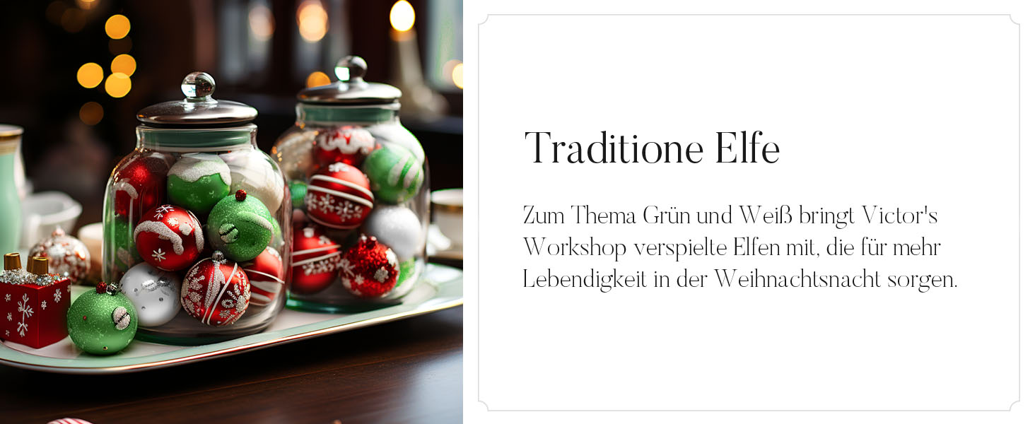 Набір ялинкових прикрас Victor's Workshop 35 шт. 5 см, пластикові кулі, червоно-зелено-білий декор для ялинки