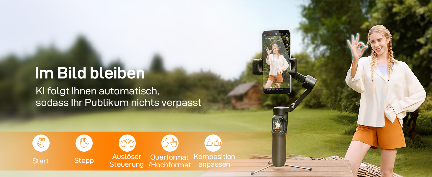 iSteady V3 Ultra: Стабілізатор для смартфона з AI-трекером, сенсорним екраном та інтегрованою штангою. Ідеальний для зйомки Vlog та TikTok