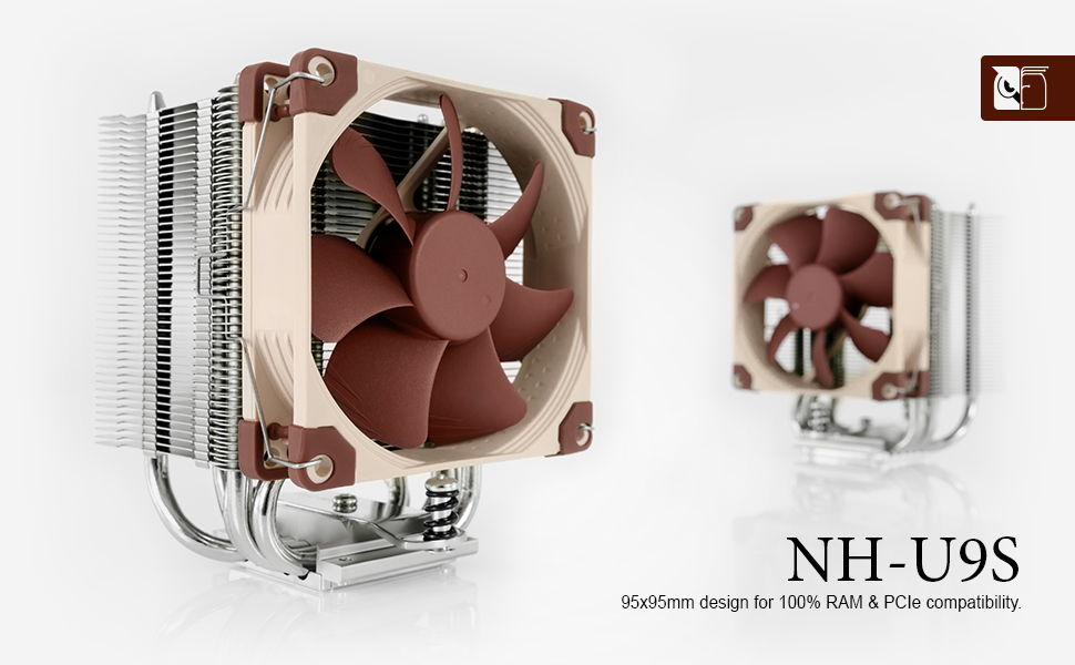 Noctua NH-U9S - Кулер для CPU з вентилятором NF-A9 92mm (колір: коричневий), Single Tower