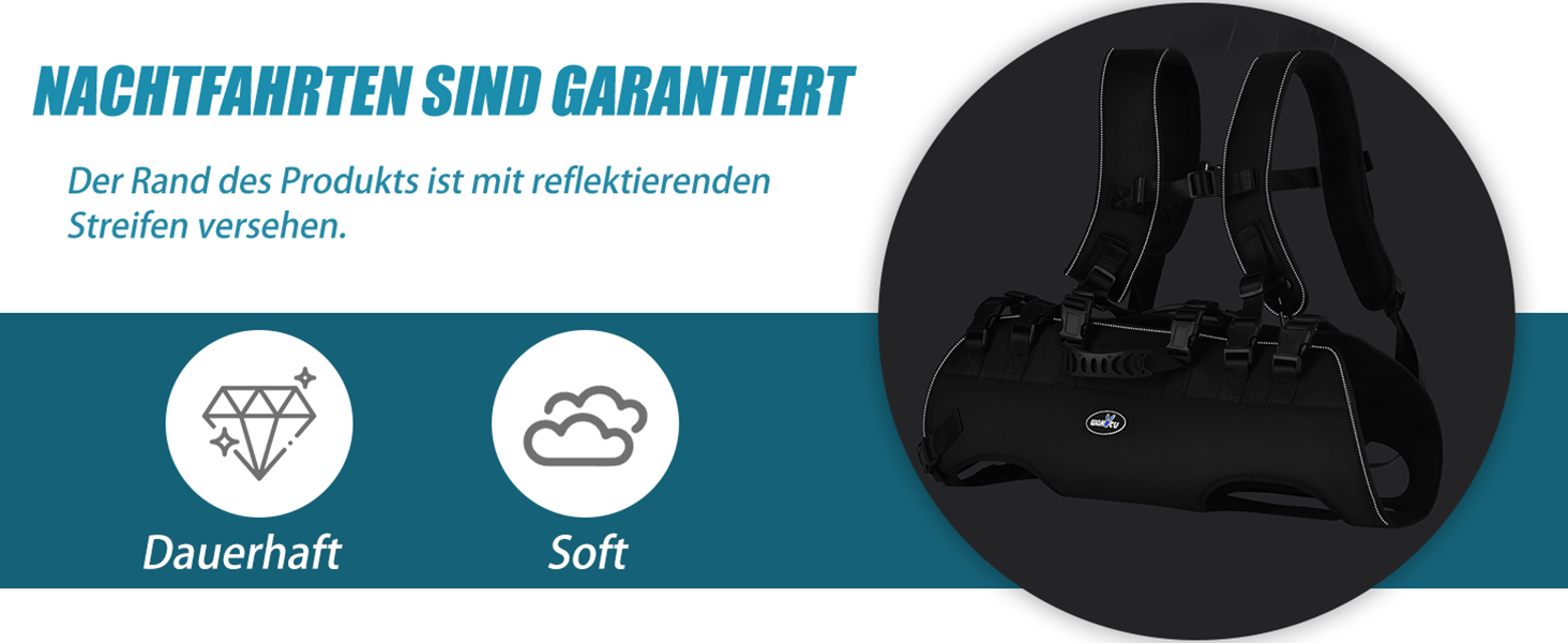 Сумка-переноска для собак великих порід Wakytu: переноска-рюкзак для собак з проблемами суглобів, травмами, літніх собак. Максимальна вага 30-40 кг, чорна, 4XL