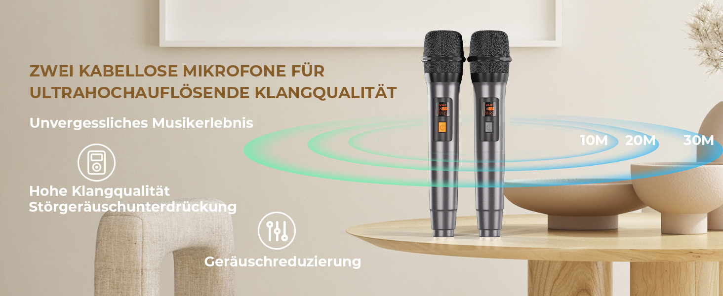 BONAOK Караоке Мікрофон для Дорослих, Портативна Караоке Машина з Bluetooth, 2 Мікрофони, 15 Вт, Підсвітка, Чорний T03