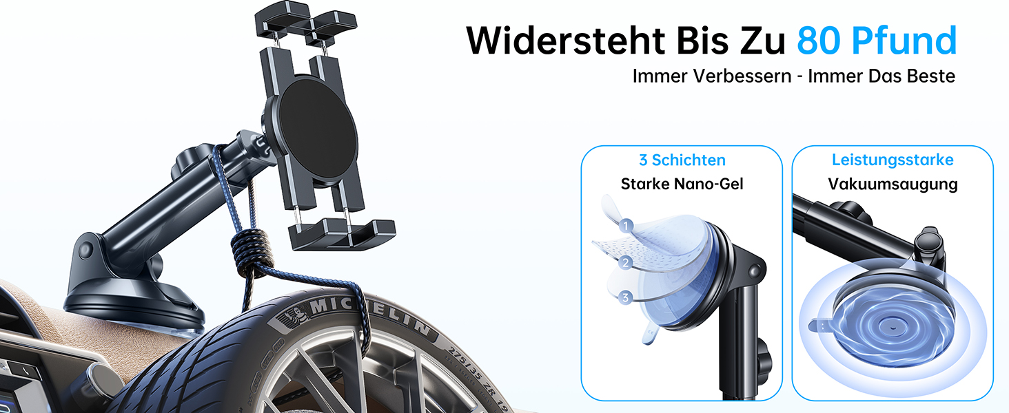 Тримач для планшета Coolpow в авто, універсальний, 360° обертання, для iPad/Samsung Tab/Switch, чорний