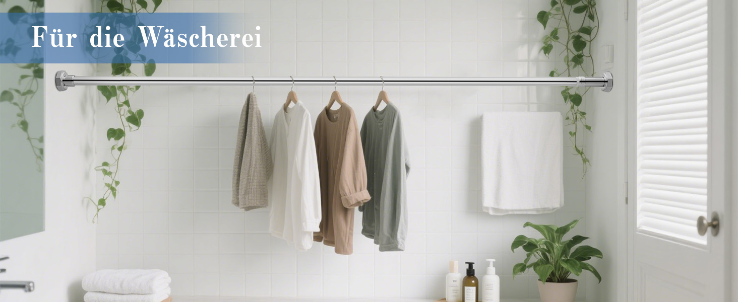 Регульована телескопічна штанга DEWEL 70-120 см (без свердління) для штор та душової кабіни, срібна