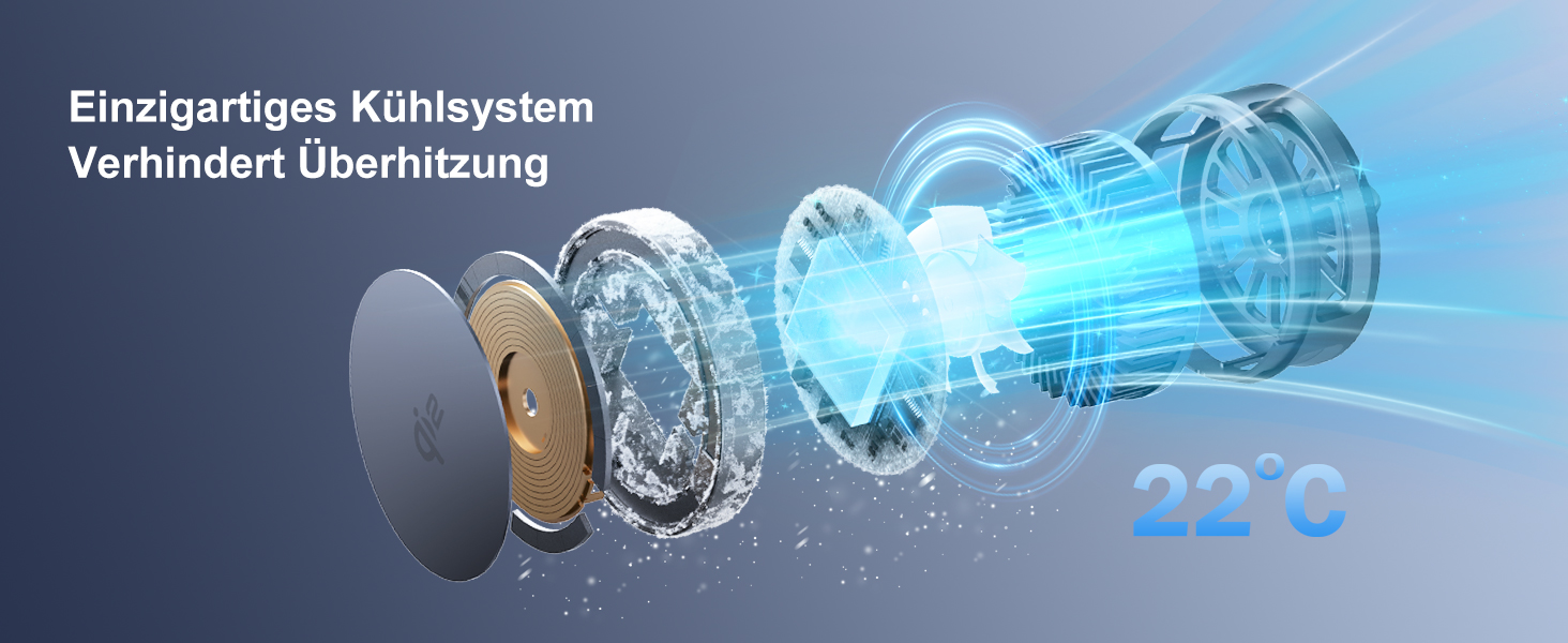 MOGU Бездротова зарядна станція 3-в-1 з магнітною фіксацією та охолодженням TEC, 15W, сумісна з MagSafe iPhone 12-17, Samsung S24-S26, Apple Watch, AirPods + адаптер 45W