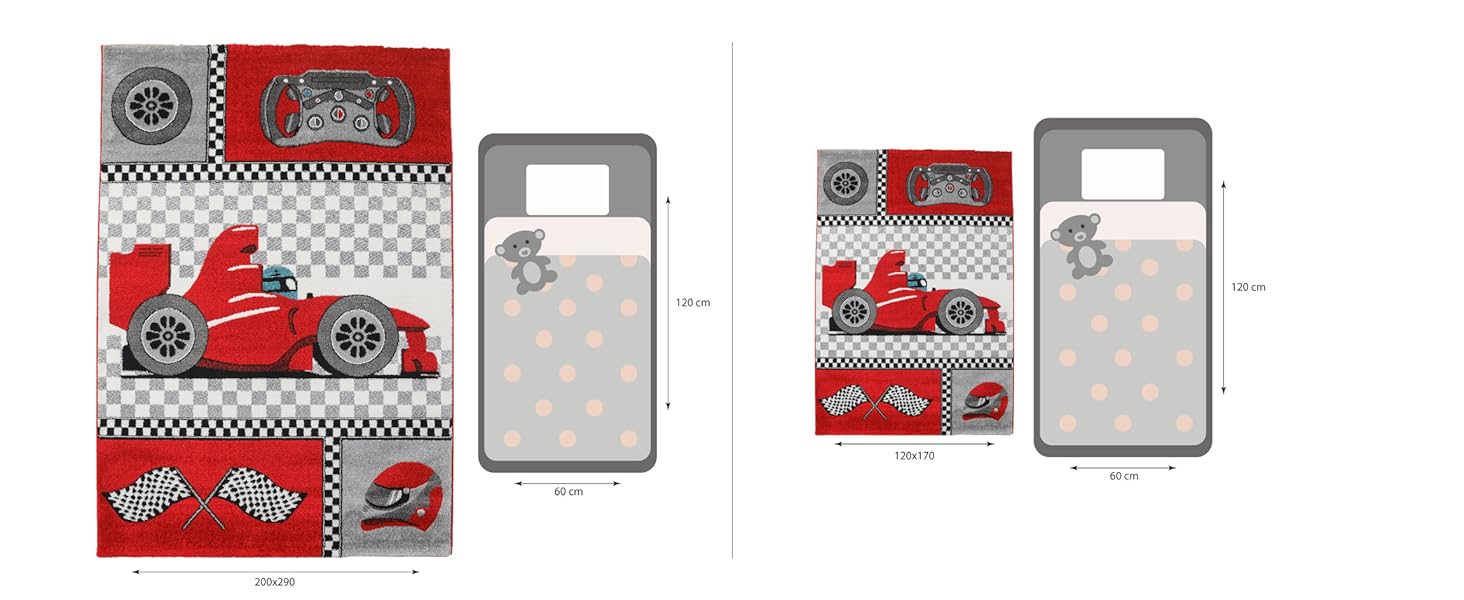 Дитячий килим круглий Elefant Design, короткий ворс, 120 см, синьо-сірий, гіпоалергенний, для дівчаток та хлопчиків