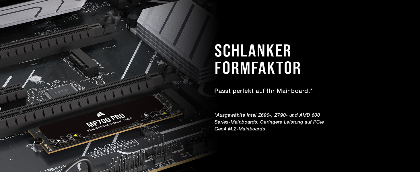 SSD Corsair MP700 PRO 1TB M.2 PCIe Gen5 x4 NVMe 2.0 - Швидкий накопичувач для ігор та професійної роботи