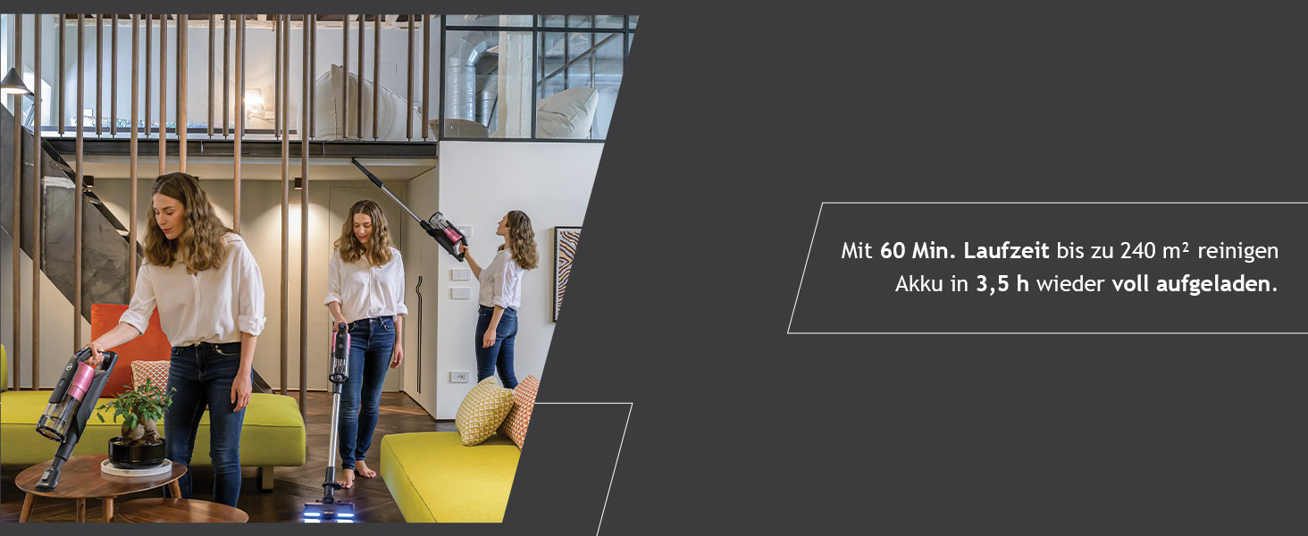 Бездротовий акумуляторний пилосос Hoover HF9 Home I 2 шт. акумулятори, до 240 м² та 60 хв роботи, потужний, бездротовий, без мішка, з LED-підсвічуванням та антизаплутувальною насадкою для будь-яких поверхонь