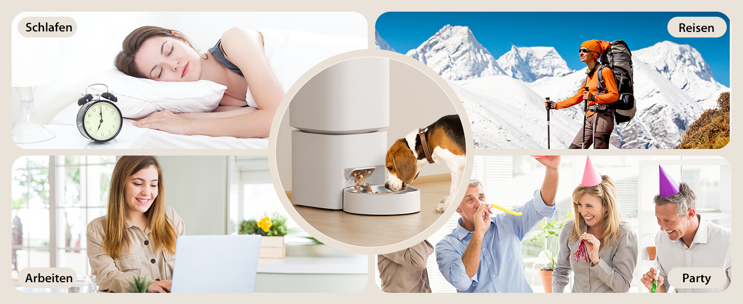 Автоматичний годівник для котів та собак з Wi-Fi, 5л, керування через додаток, 1-10 прийомів їжі на день