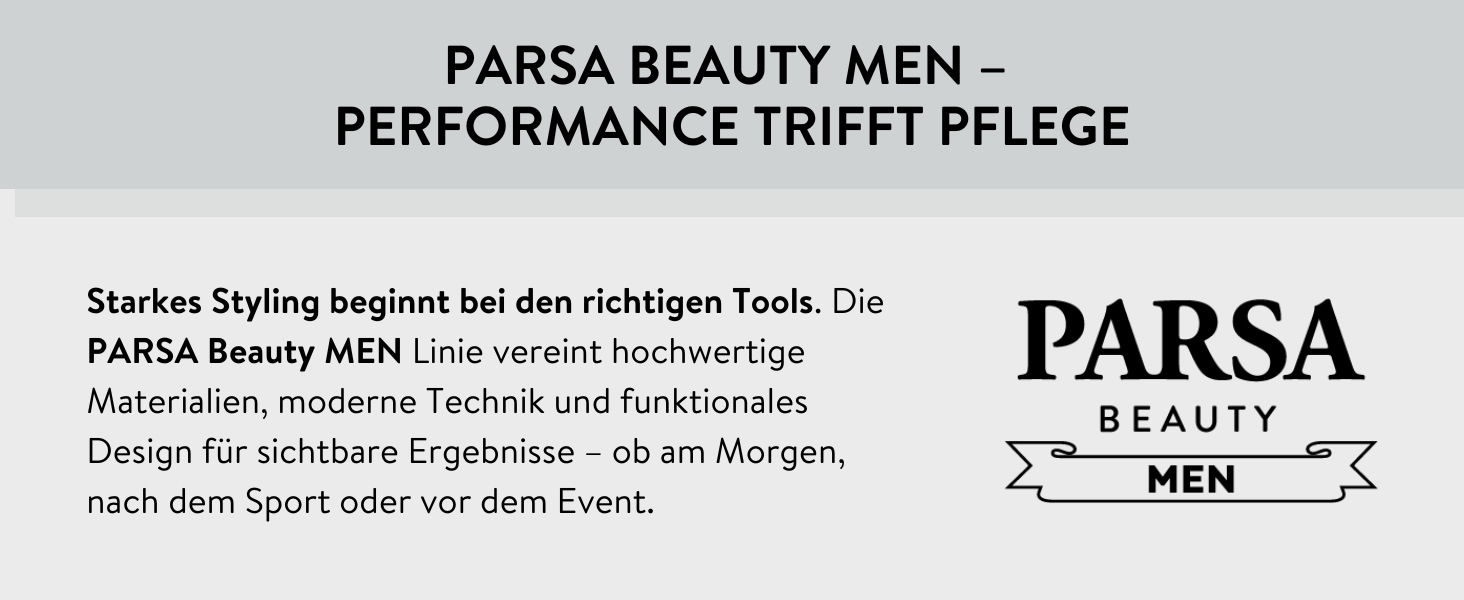 PARSA Beauty Men Фен-щітка для об'єму волосся - антистатична, з карбоном, для чоловіків
