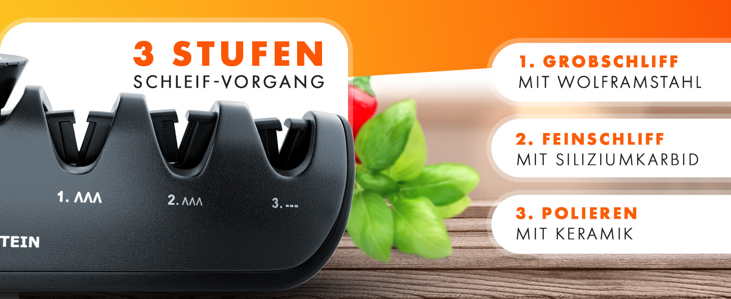 Точилка для ножів AUSTEIN QuickSharp 4-in-1: професійне заточування та шліфування (Титаново-сірий)