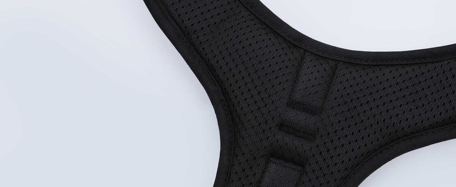 Нагрудник для собак великих порід Eagloo, чорний, розмір L, анти-тяга, з відбиваючими смугами, регульований