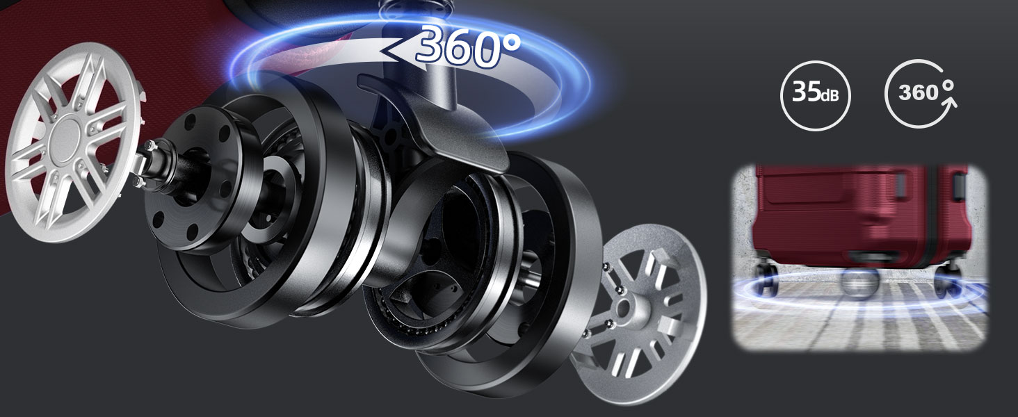 Чемодан SHOWKOO з жорстким корпусом, XL, червоний (Set): розширюваний, з TSA-замком, 4 колеса, з набором аксесуарів (сумка для подорожей, туалетна сумка)