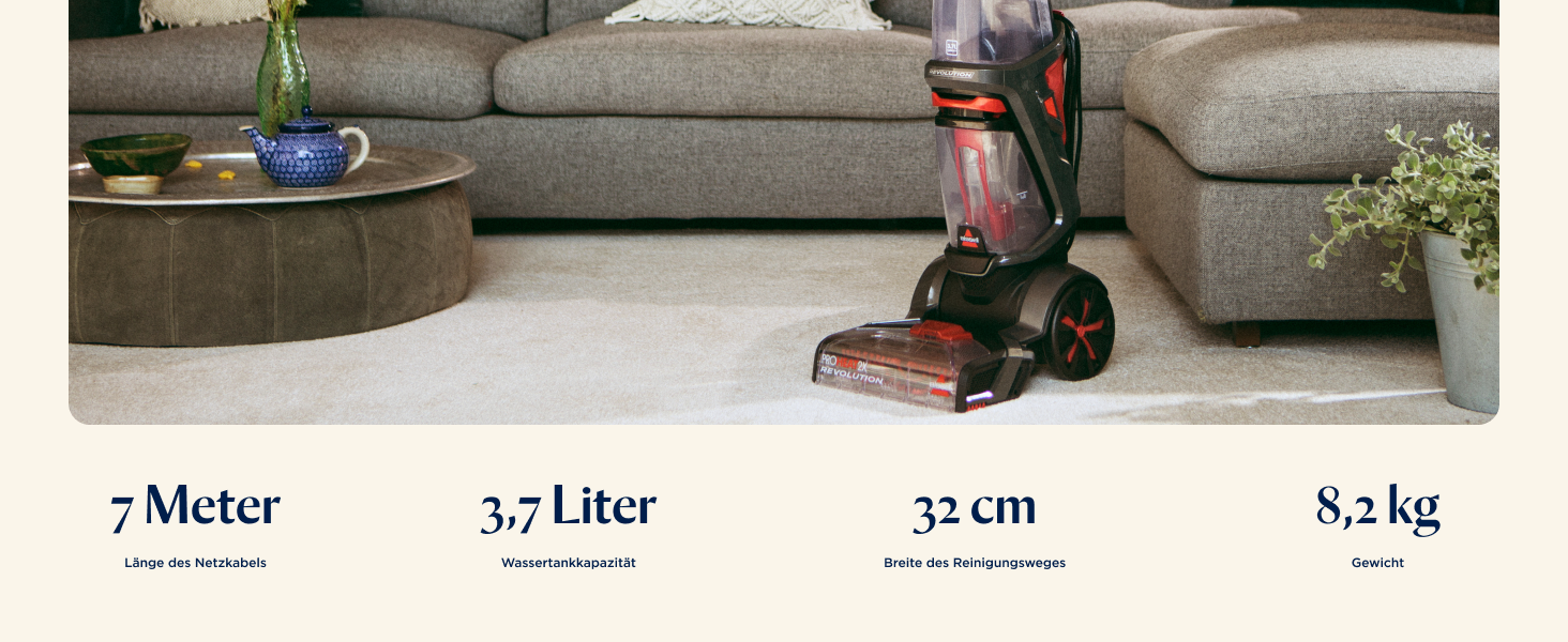 BISSELL ProHeat 2X Revolution: професійний мийник килимів та м'яких меблів з HeatWave технологією, 800W