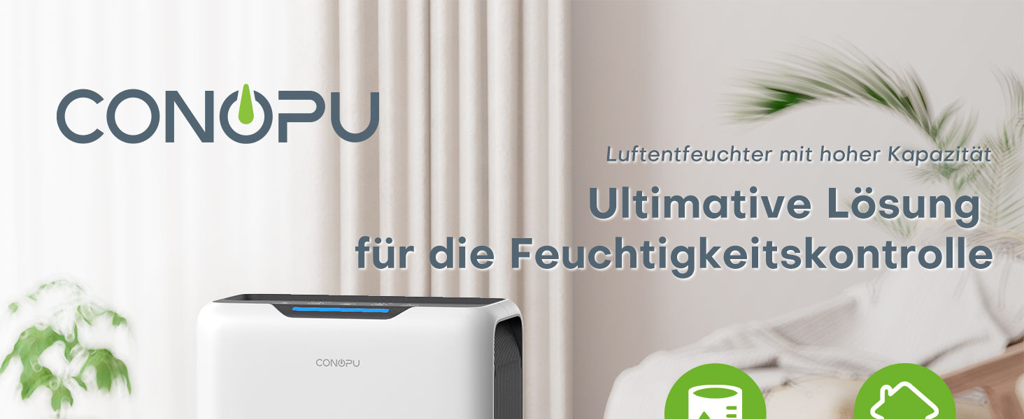 Електричний осушувач повітря CONOPU 3000 мл з автоматичним відтаванням та тихим режимом (30 дБ)