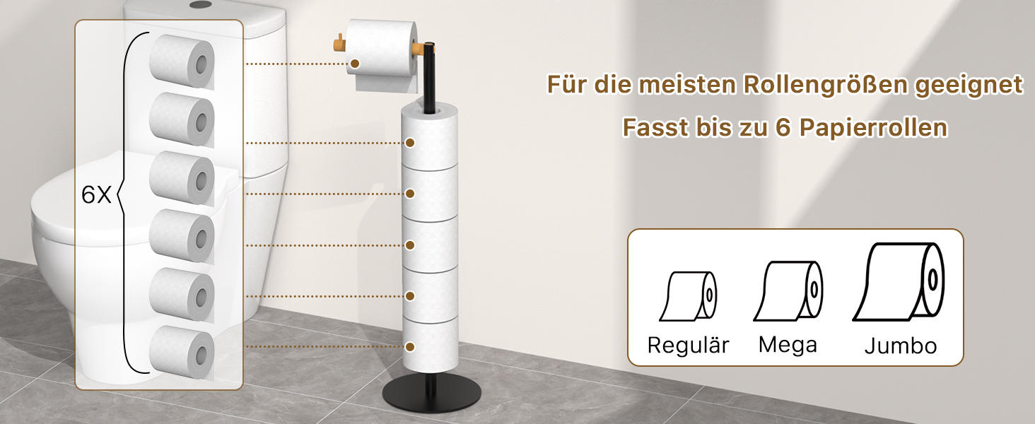 Тримач туалетного паперу YIGII без свердління, нержавіюча сталь, чорний