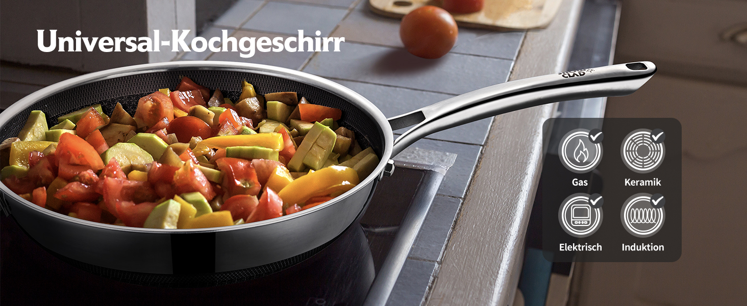 Вафельниця-вок 30 см з антипригарним покриттям, з кришкою, з нержавіючої сталі, для всіх типів плит, безпечна, можна мити в посудомийній машині