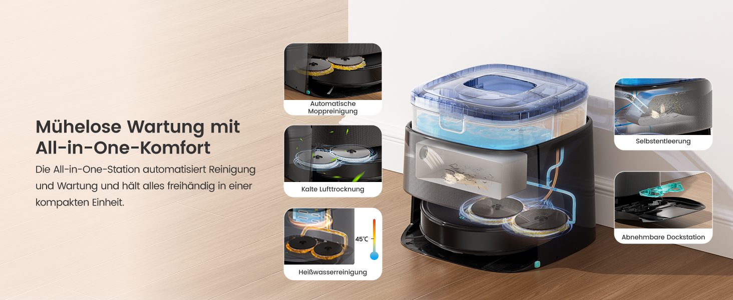 Робот-пилосос LEFANT M210P: потужність 2200Pa, Wi-Fi, Bluetooth, керування через додаток, 6 режимів, автоматична зарядка, для твердих підлог та шерсті тварин