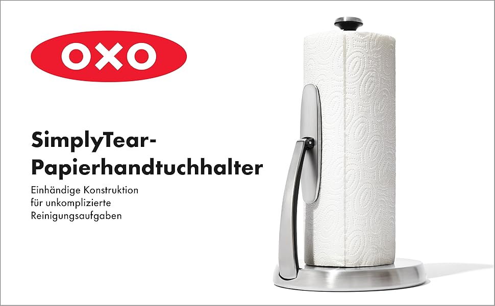 Тримач для кухонних приладів OXO, нержавіюча сталь, сріблястий, матова поверхня (підставка для паперових рушників)