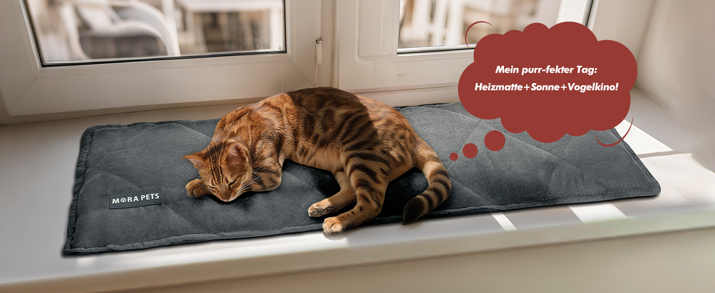 Самогріюча ковдра для собак та котів Mora Pets, 89 x 58 см, темно-сірий велюр