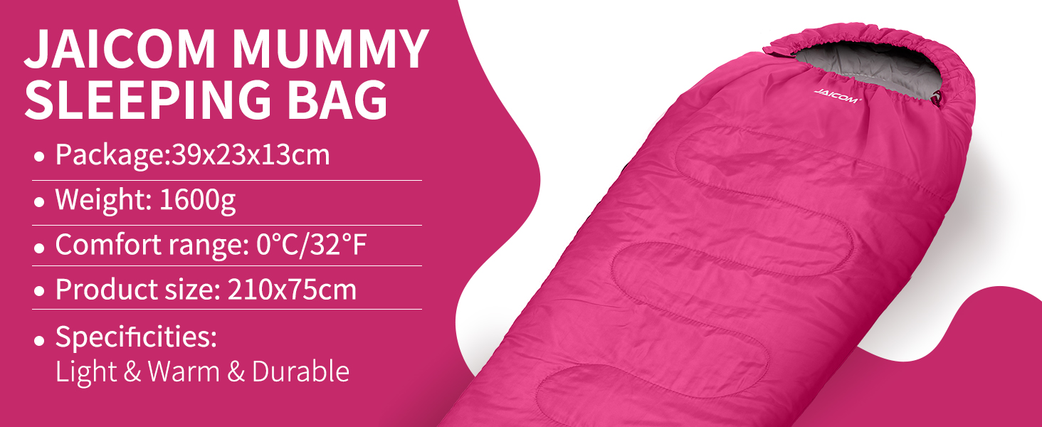 Спальний мішок 3-4 сезони Ultraleicht Mumienschlafsack (800г/1600г) для дорослих - Outdoor, кемпінг, трекінг, відпочинок в приміщенні (Rose-4 сезони)