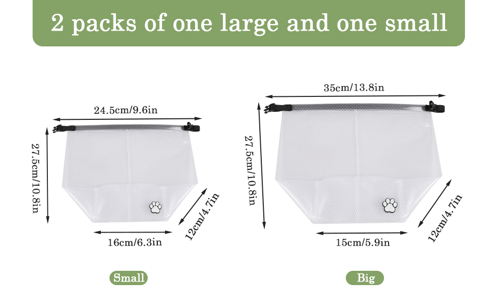 Набір для переноски корму для собак, 2 шт., водонепроникний, до 10 кг. Ідеально для подорожей, кемпінгу та перетримки собак