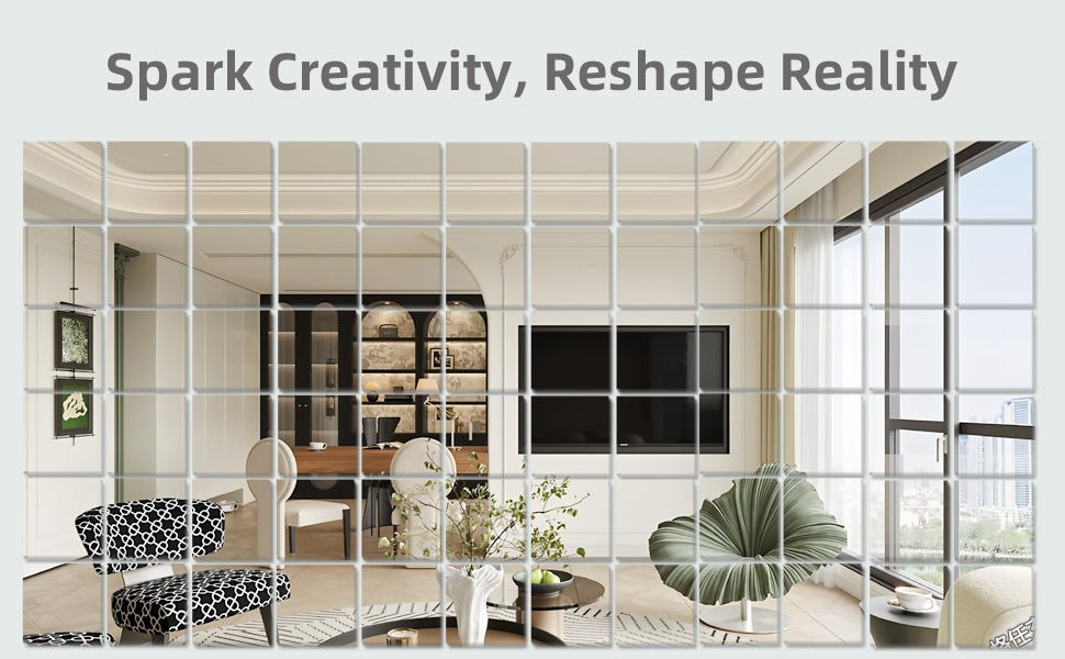 Акрилові дзеркальні наклейки на стіну, 10/20 шт., товщина 2 мм, безпечні, для макіяжу та дому, самоклеючі (15 x 20, 15 x 15 см)