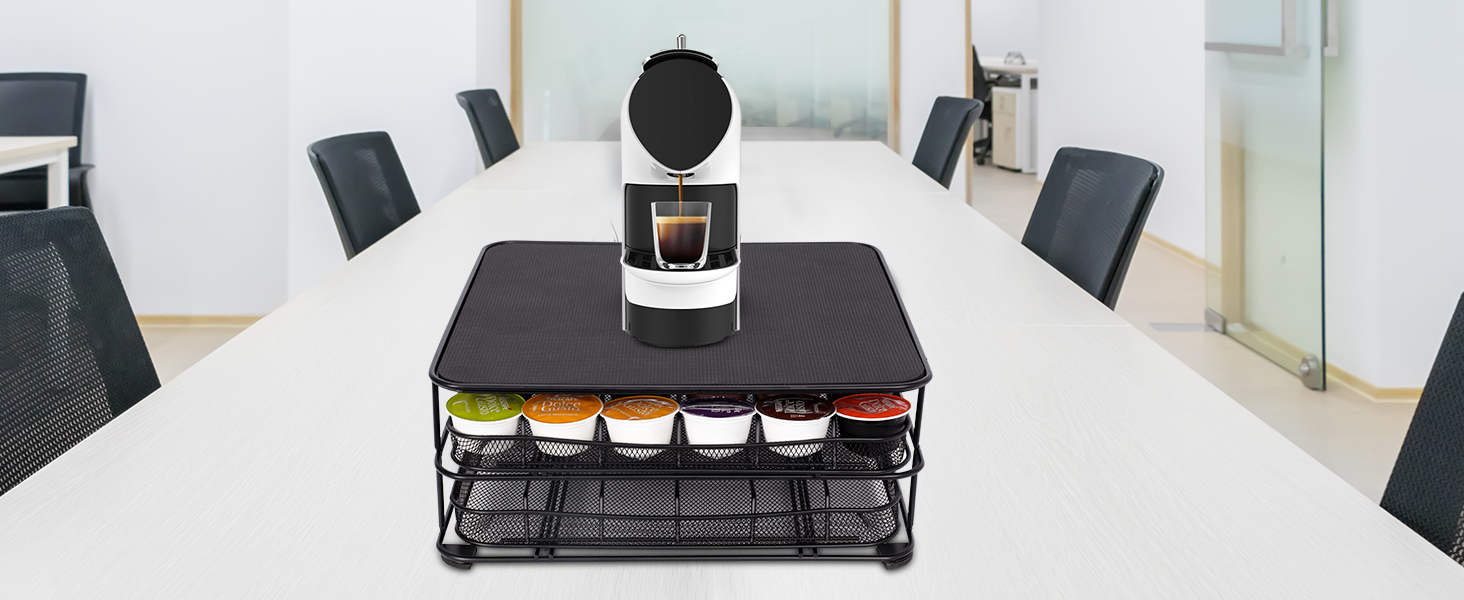 2-Tier Dolce Gusto Capsule Organizer - Holds 72 Capsules - Non-Slip Coffee Capsule Holder & Dispenser
