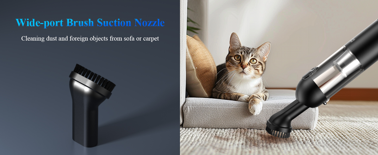 Портативний бездротовий пилосос Minthouz 20 KPa з LED-підсвічуванням, швидка зарядка QC 3.0, для авто, дому та офісу