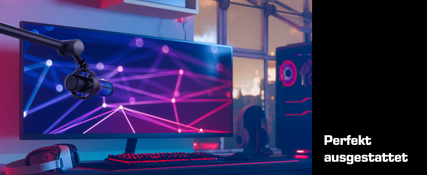 DOCKIN® MP2000: USB мікрофон-конденсатор для ПК, геймінгу, подкастів та стрімінгу - професійний мікрофон з підставкою для запису звуку з чудовою якістю звуку (130dB)