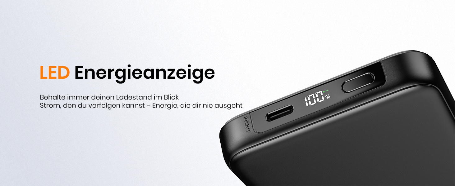 Power Bank A ADDTOP 10000mAh з бездротовою зарядкою та PD 20W - чорний