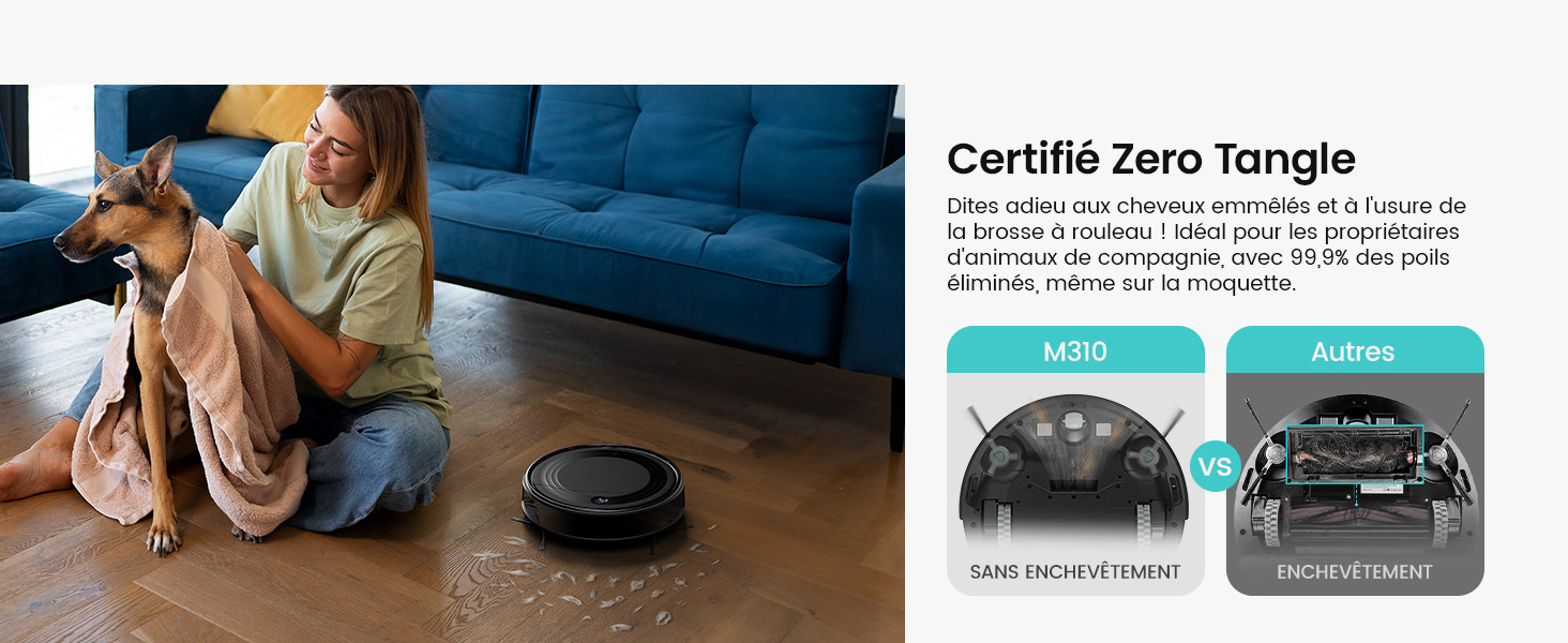 Робот-пилосос LEFANT Gen2 з функцією миття, 12000Pa, автоматичне очищення, LiDAR, Freemove 3.0, 8 тижнів без ручного прибирання (M310)