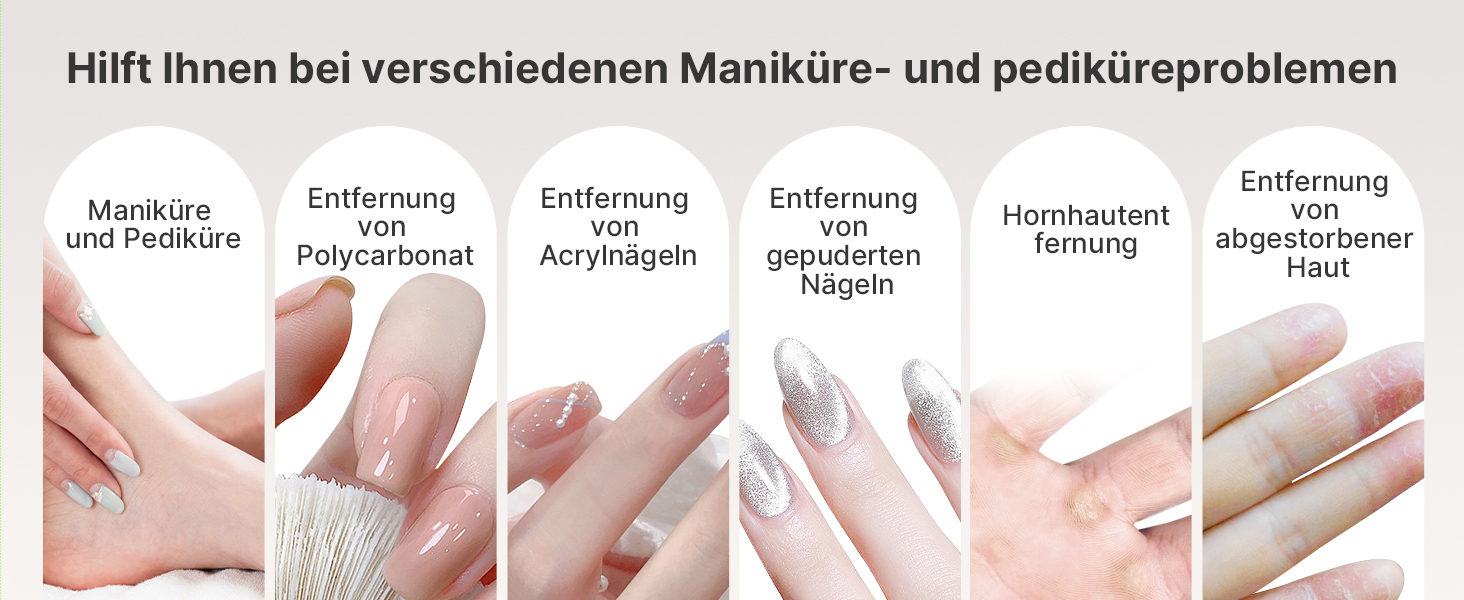 TOUCHBeauty Електрична пилка для нігтів: набір бездротовий, фрезер для манікюру та педикюру з LCD-дисплеєм, 5 швидкостей, тихий, пилозахисний, USB-зарядка (гель, акрил)