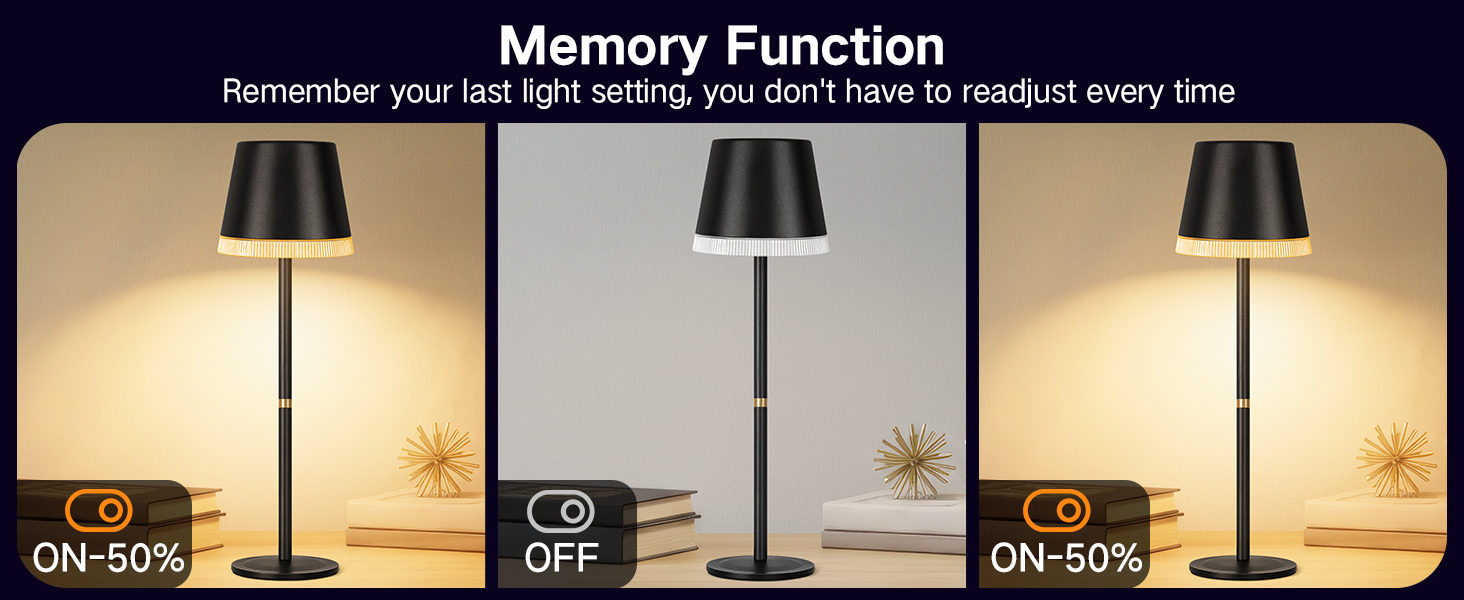 Світлодіодний настільний світильник OUTON з акумулятором, USB-C, 3 режими світла, димування, зелений - 2 шт.