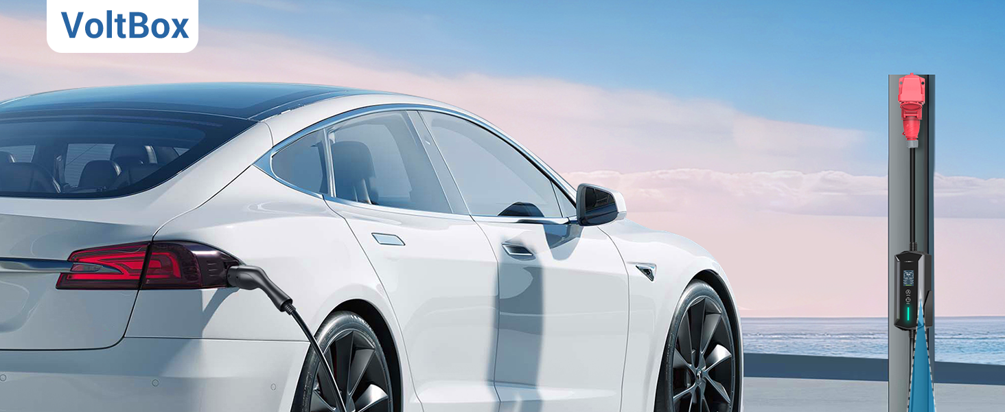 Портативний зарядний пристрій для електромобілів 22 кВт (7м) з LCD-дисплеєм, IP65, Schuko, 16A, для електромобілів та PHEV