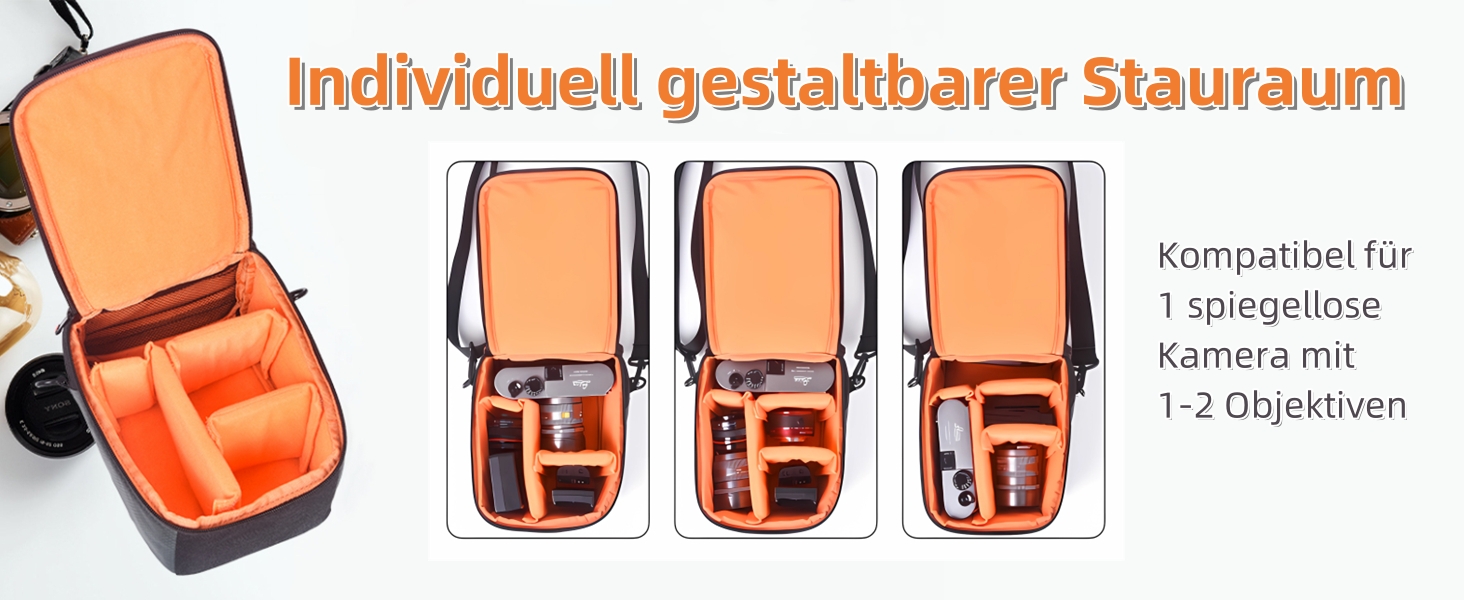 Сумка для камери FOSOTO: універсальна через плече для Canon, Nikon, Sony, Panasonic (SLR, Zoom, аксесуари)