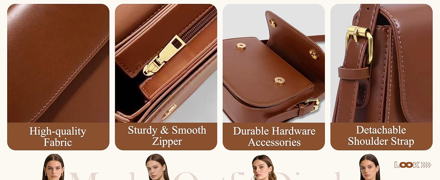 Сумка жіноча через плече з PU шкіри, маленька сумка-шопер для повсякденного використання, роботи та відпочинку (Коричнева)