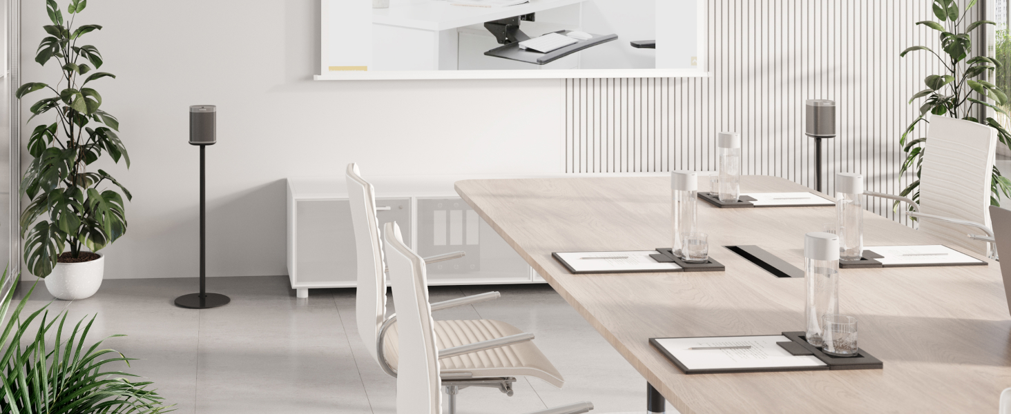 Підставка для колонок RICOO LH054-F (1 шт.) з кабельною організацією для Sonos One, One SL, Play:1. Стабільна підставка, бокс-фут, для колонок Sonos