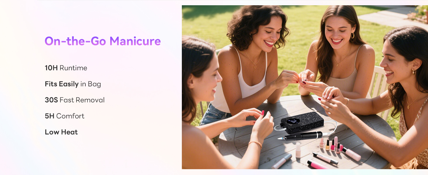 Професійний фрезер для нігтів SAVILAND Advanced 30S: електрична машинка для манікюру з 40000 об/хв, акумулятор 4000 mAh, чорний