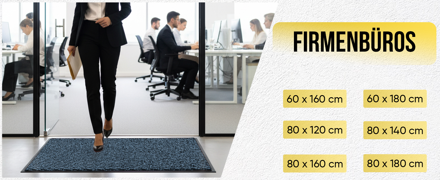 Привітальний килимок BLADO для дому та вулиці, протиковзкий та зносостійкий, коричневий, 60x80 см