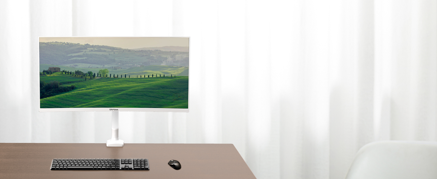 Кріплення для монітора GRIFEMA, 13-32 дюйми, регульоване, поворотне, до 9 кг, VESA 75x75/100x100, білий