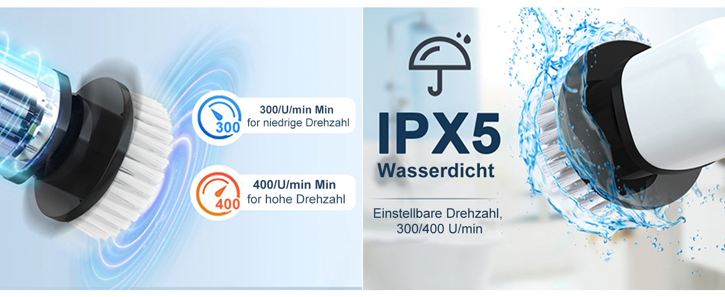 Електрична щітка для прибирання бездротова з 9 змінних насадок, 2 швидкості. Електричний очищувач ванни з регульованою ручкою для ванної, кухні, авто, підлоги