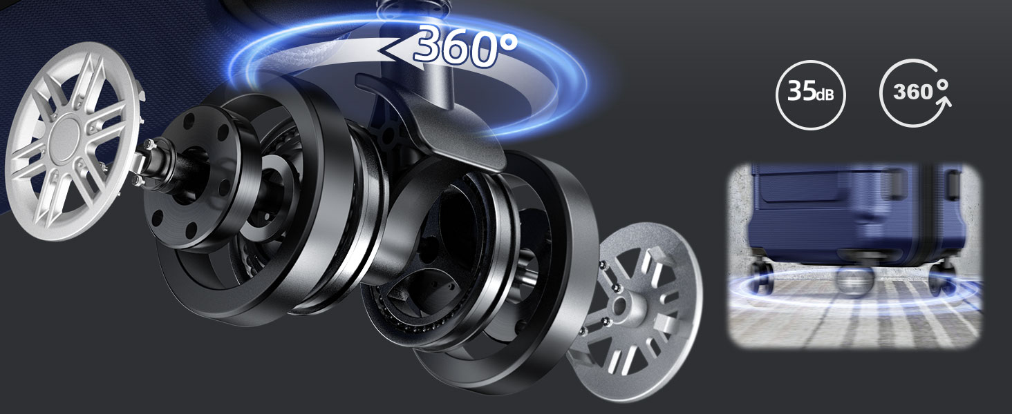 Набір валіз SHOWKOO 3 шт. з жорстким корпусом, ABS+PC, розширюваний, з TSA замком та 4 колесами (M, L, XL, Champagner)